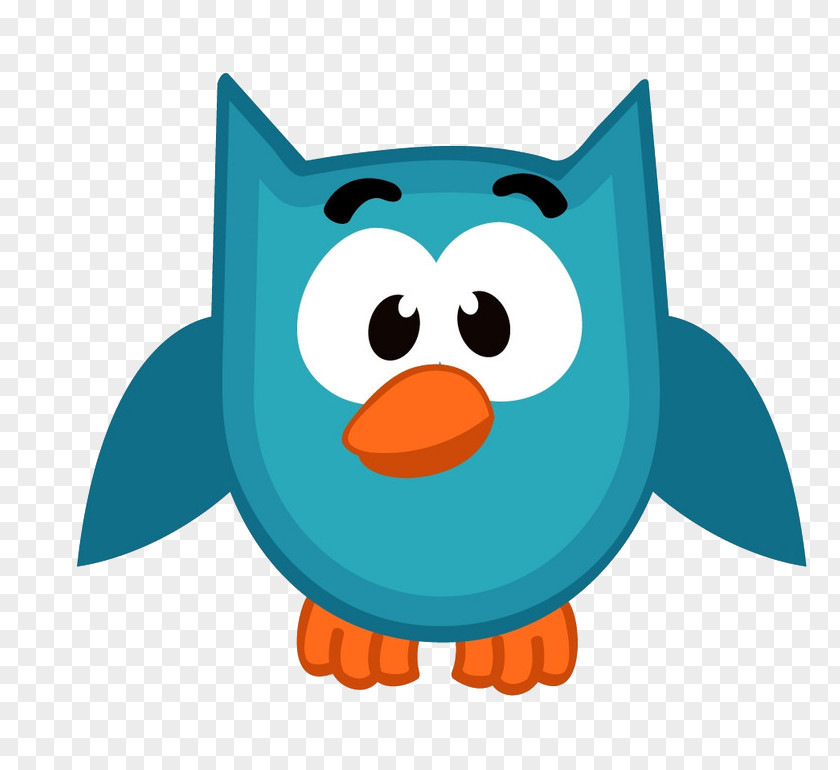 Cartoon Hand Painted Owl Letter Animation Drawing PNG
