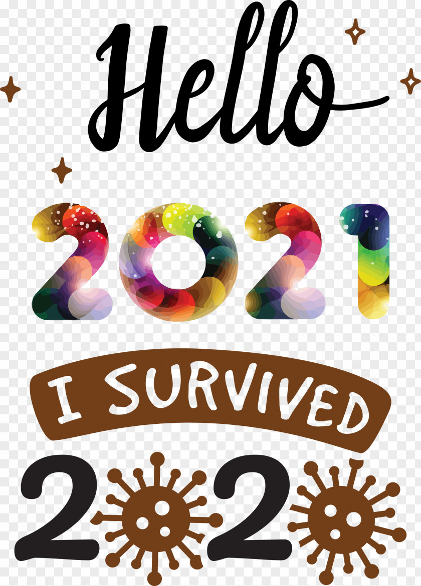 Hello 2021 New Year PNG