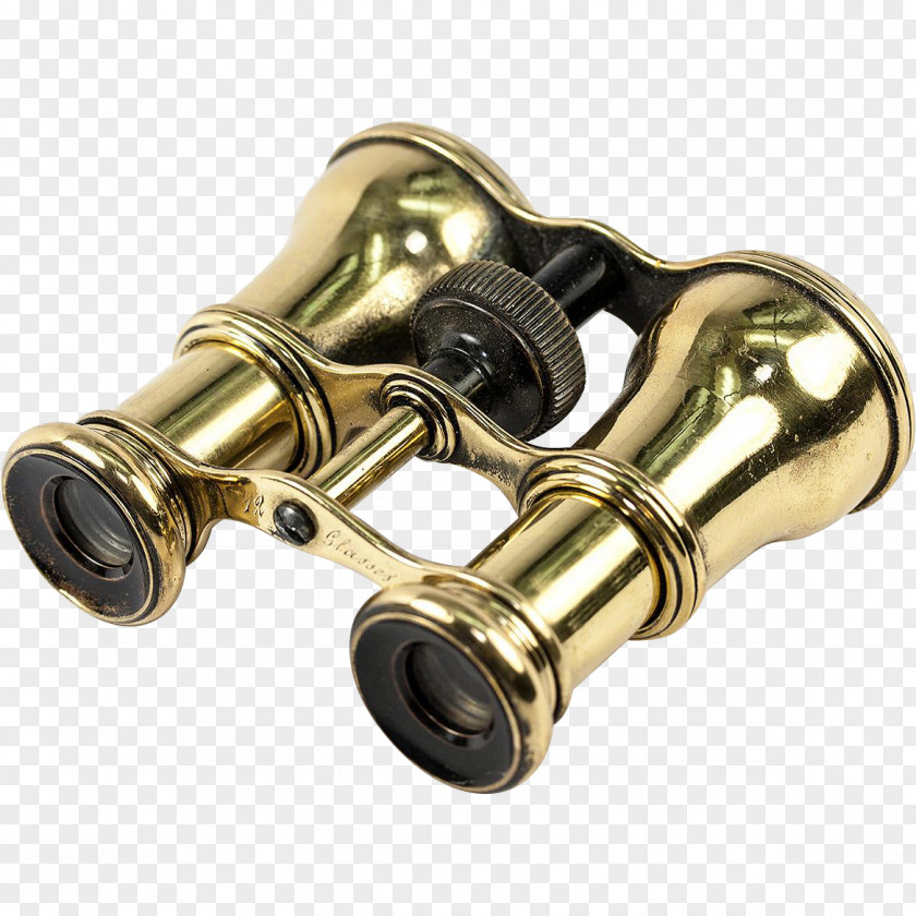 Binoculars Opera Glasses Brass Lens PNG