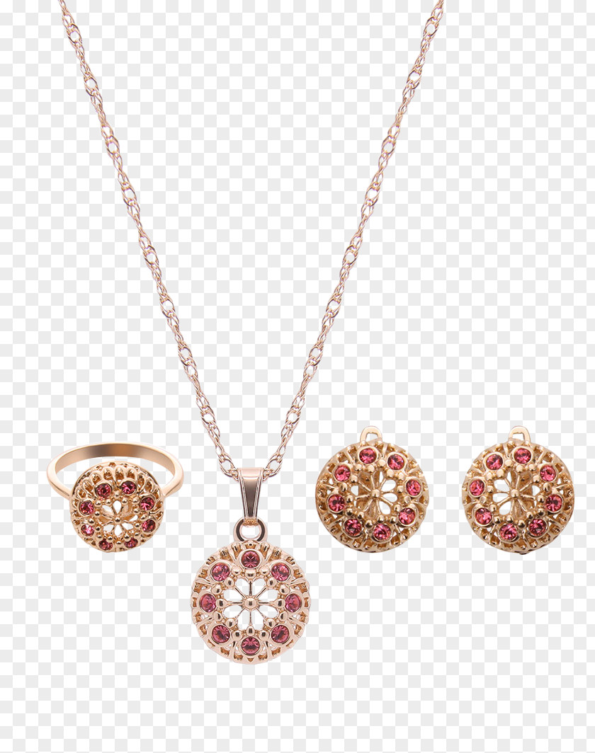 Bling Jewelry Earring Locket Necklace Jewellery Imitation Gemstones & Rhinestones PNG