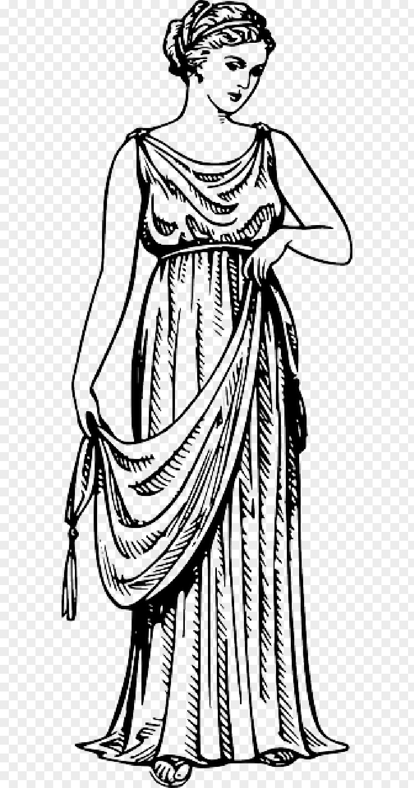Dress Ancient Greece Archaic Robe Clothing Chiton PNG