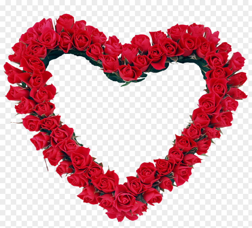Heart Rose Flower Floral Design Valentine's Day PNG