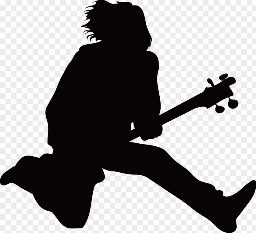 Play Guitar Musician Silhouette PNG