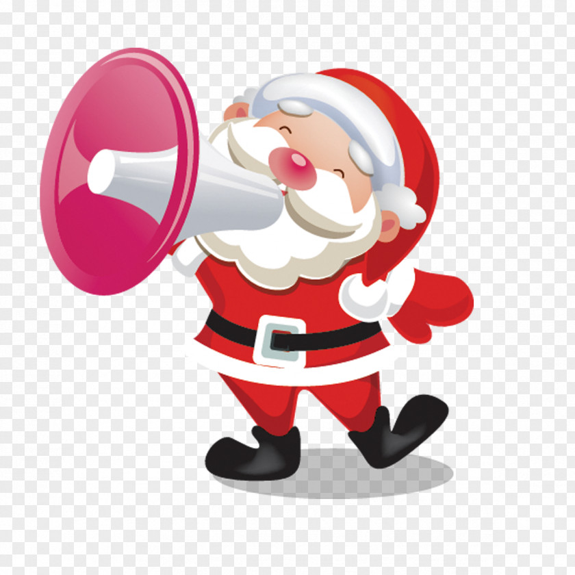 Creative Christmas Santa Claus Talking PNG