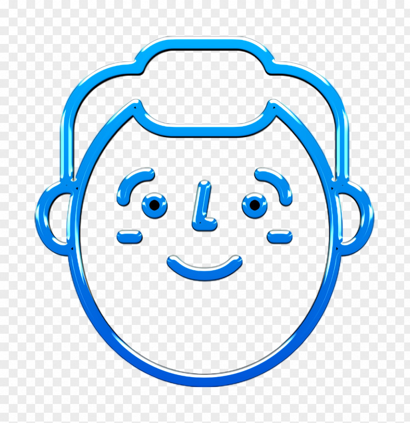 Happy People Outline Icon Emoji Man PNG