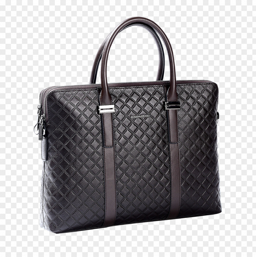 Men's Black Business Bags Briefcase Tote Bag Leather Handbag PNG