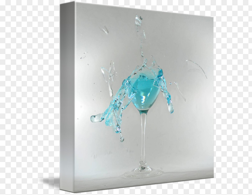 Water Wine Glass Blue Lagoon Turquoise PNG