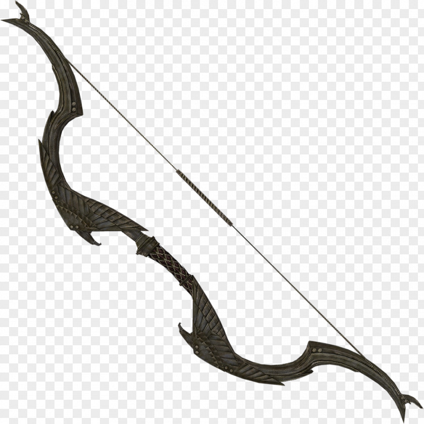 Bow And Arrow The Elder Scrolls V: Skyrim Elven Weapon PNG