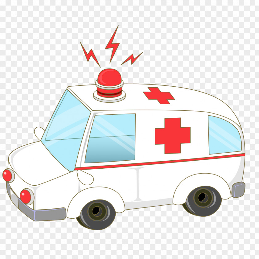 Cartoon Ambulance Automotive Design PNG