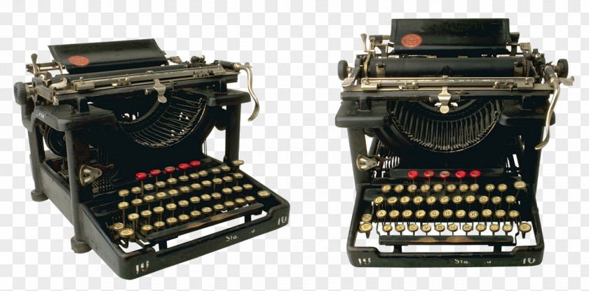 Old Printer Computer Keyboard Typewriter PNG