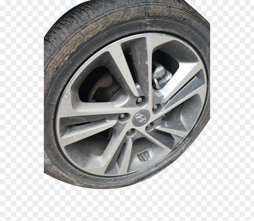 Damaged Tires Alloy Wheel Car Flat Tire PNG