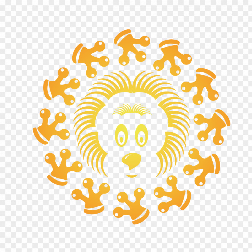 Leo Art Yellow Paper Cutting Zodiac Astrological Sign Horoscope Libra PNG