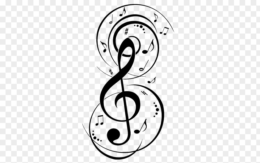 Musical Note Clef Treble Disc Jockey PNG