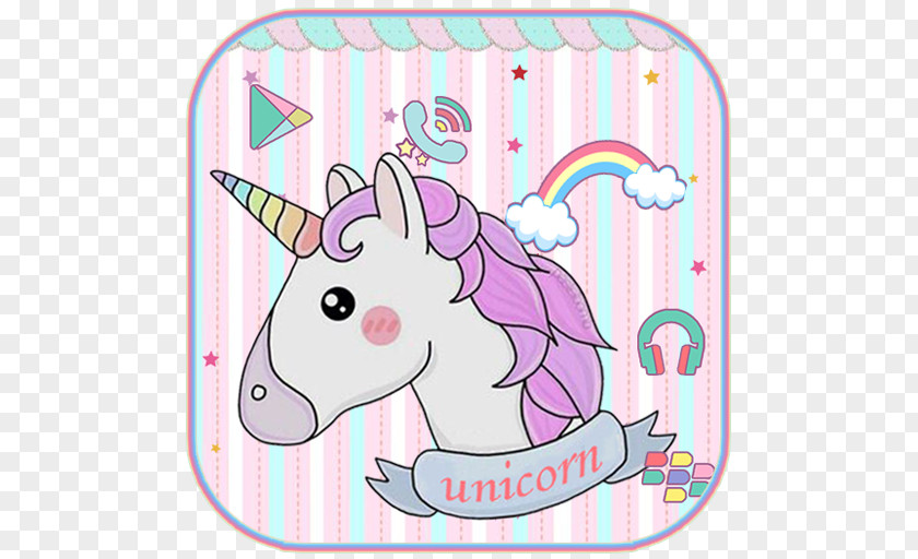 Android Cute Pony Unicorn Rainbow PNG