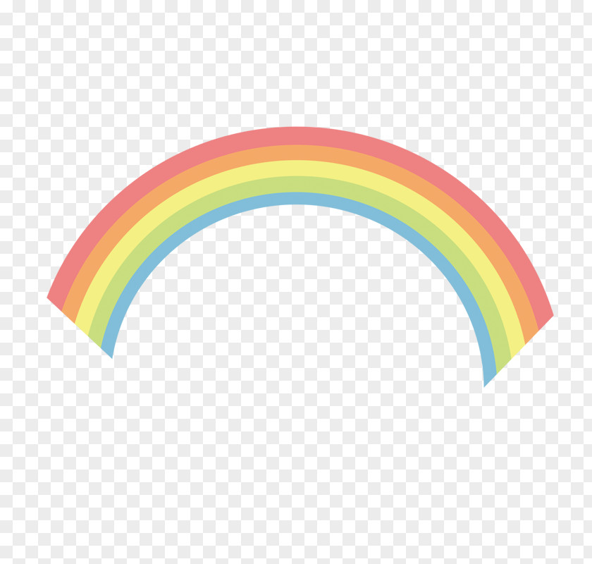 Cartoon Painted Rainbow PNG