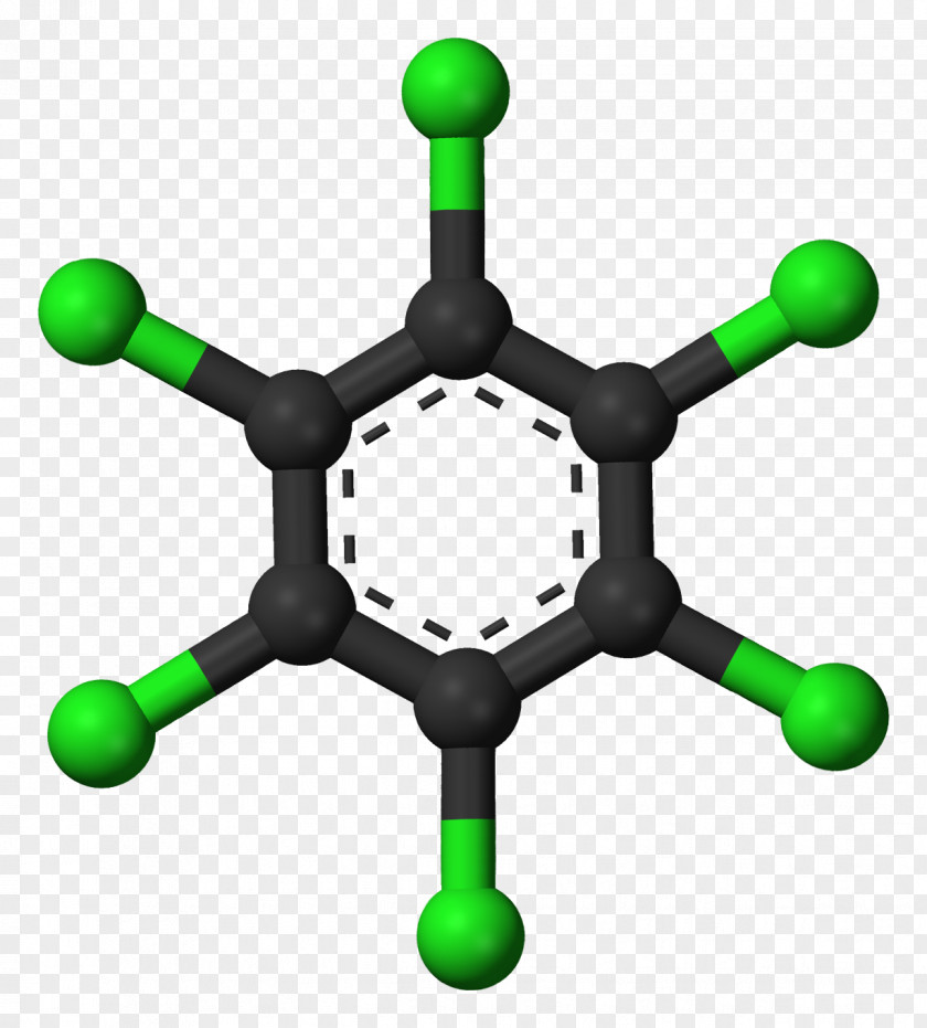 Oil Molecules 1,4-Dichlorobenzene Hexachlorobenzene Chemistry Molecule Ball-and-stick Model PNG