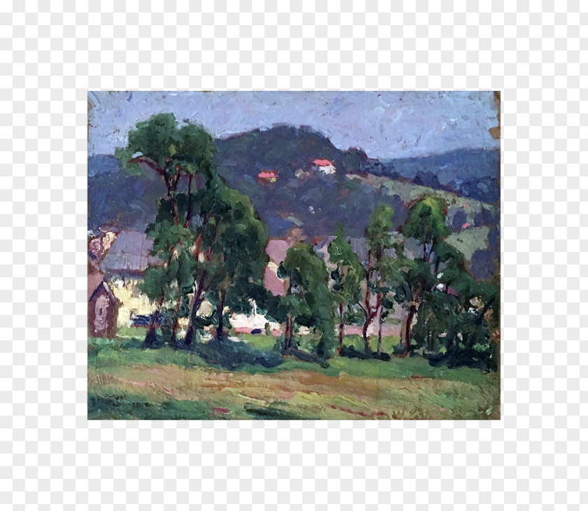 Painting Landscape Tree Plantation PNG