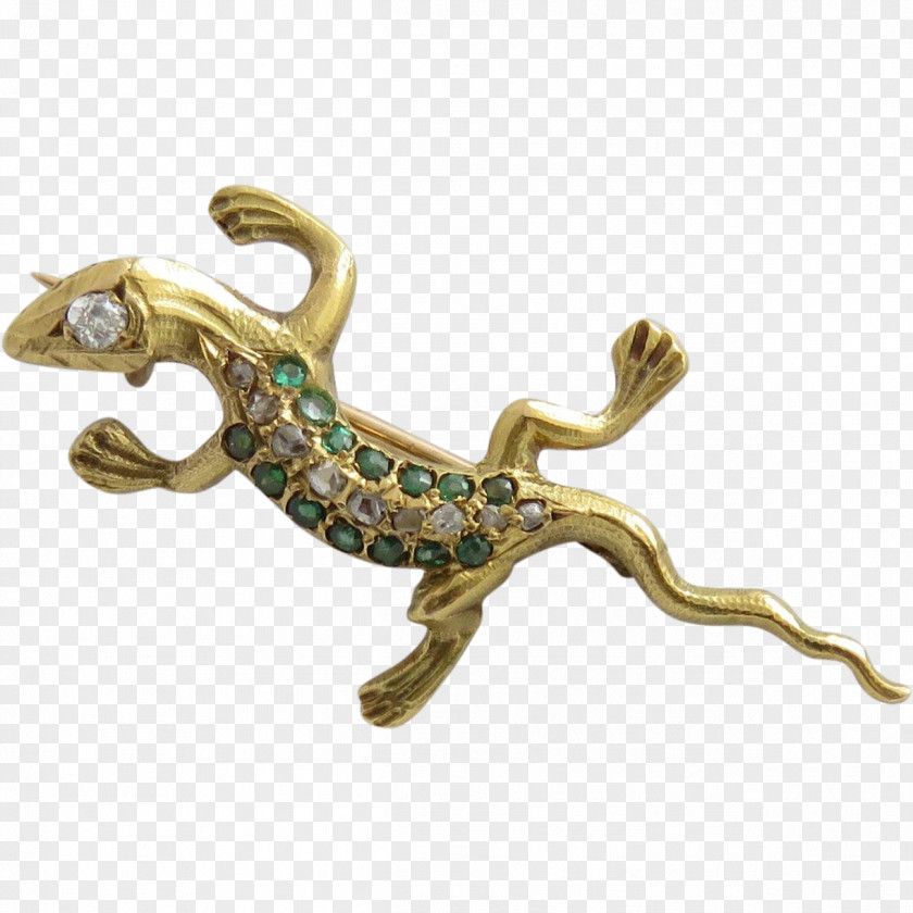 Salamander Jewellery Reptile Brooch 01504 Metal PNG