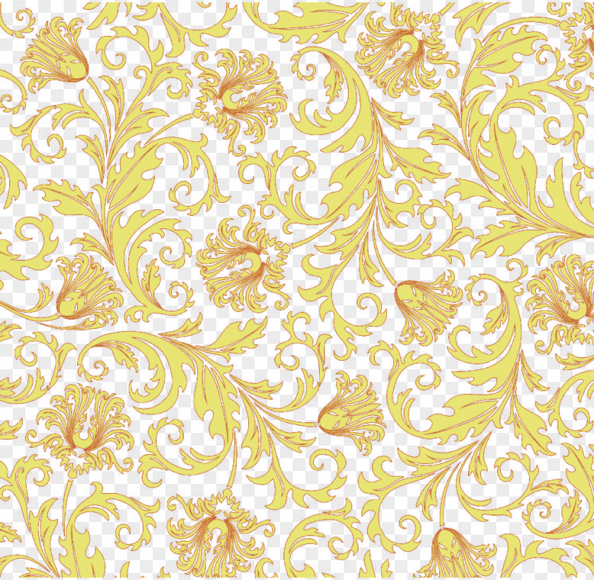 Yellow Flower Vine Computer File PNG