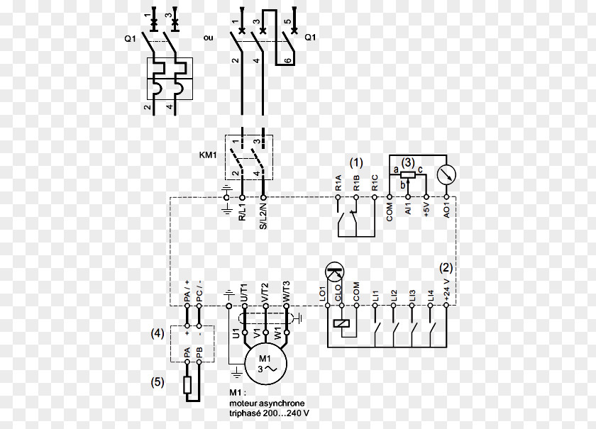 Diode Variable Frequency & Adjustable Speed Drives Circuit Diagram Three-phase Electric Power Induction Motor PNG