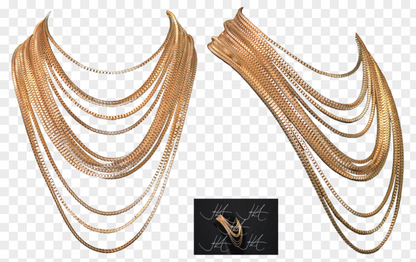 Gold Chain Earring Necklace Jewellery PNG
