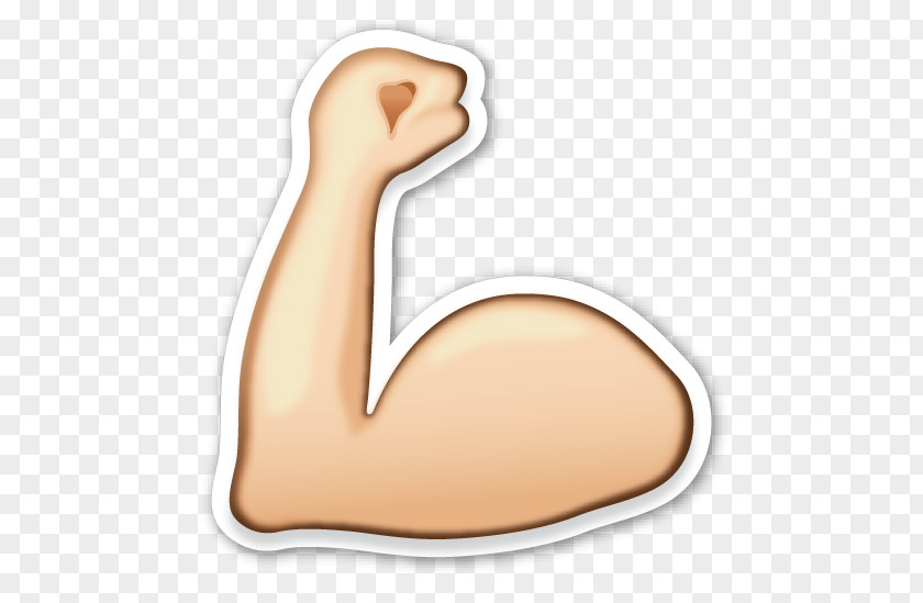 Muscle Emoji Pop! Sticker Biceps Smiley PNG