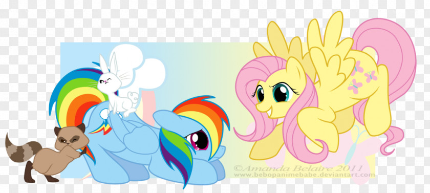 Raccoon Bandit Fluttershy Rainbow Dash Derpy Hooves Rarity PNG