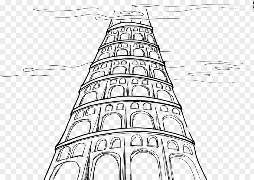 Cary Vector Tower Of Babel Shinar Genesis Drawing Bible PNG