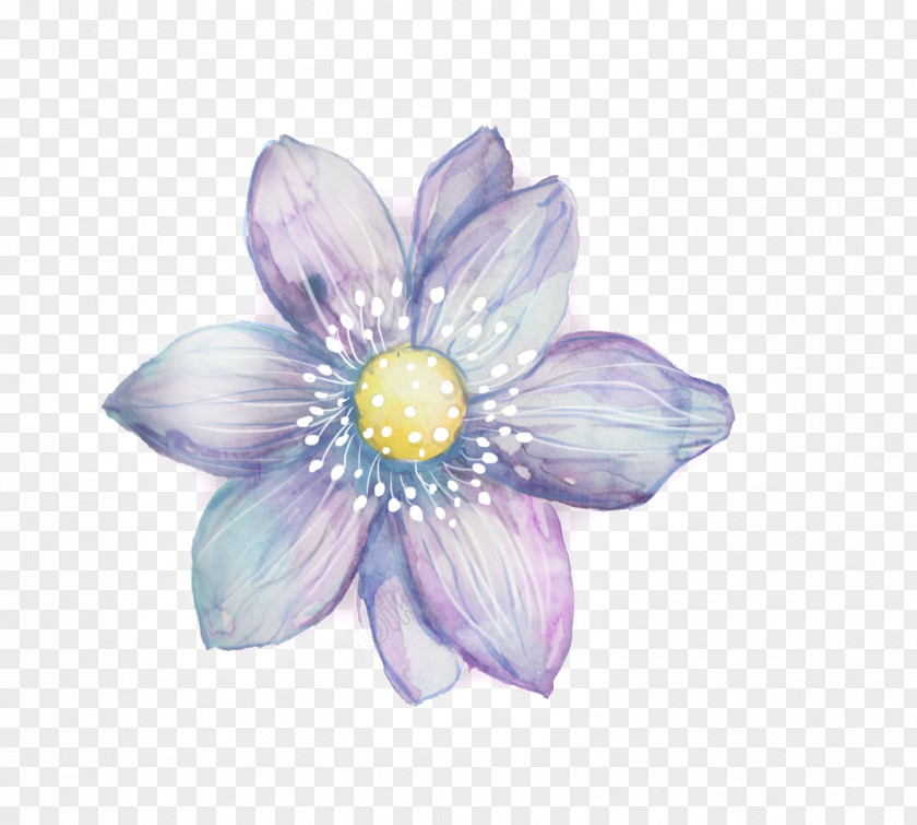Flower Image Design Watercolor Painting PNG