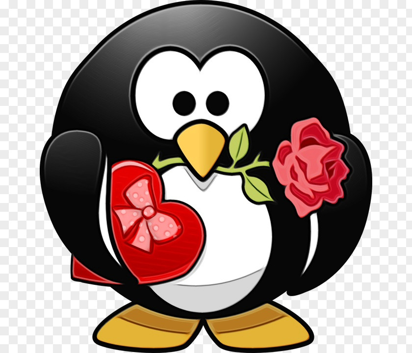 Heart Love Penguin PNG