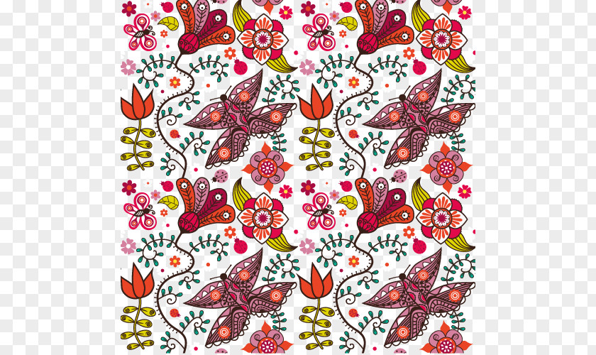 Butterfly Pattern Motif PNG