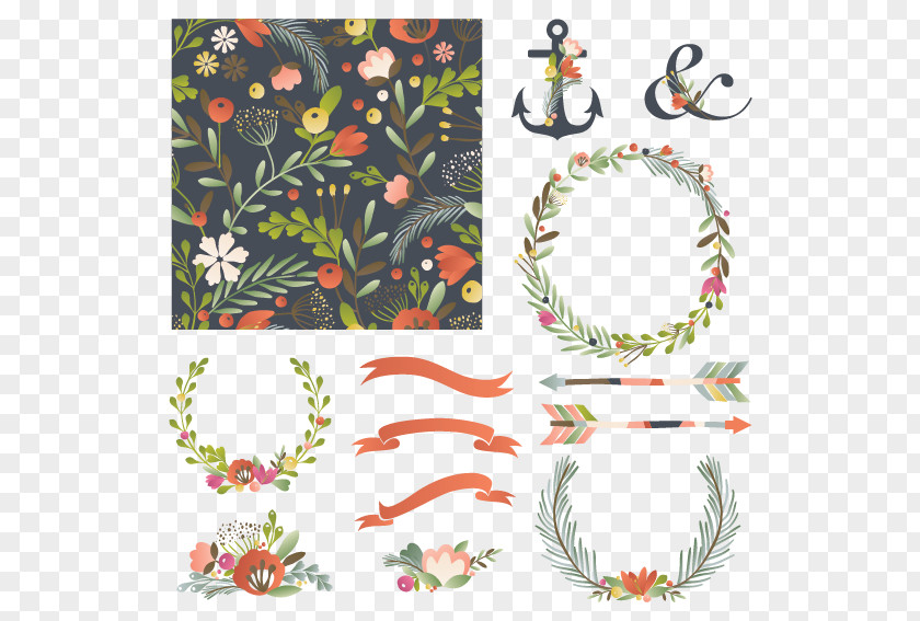 Flower Label Collection Drawing Clip Art PNG