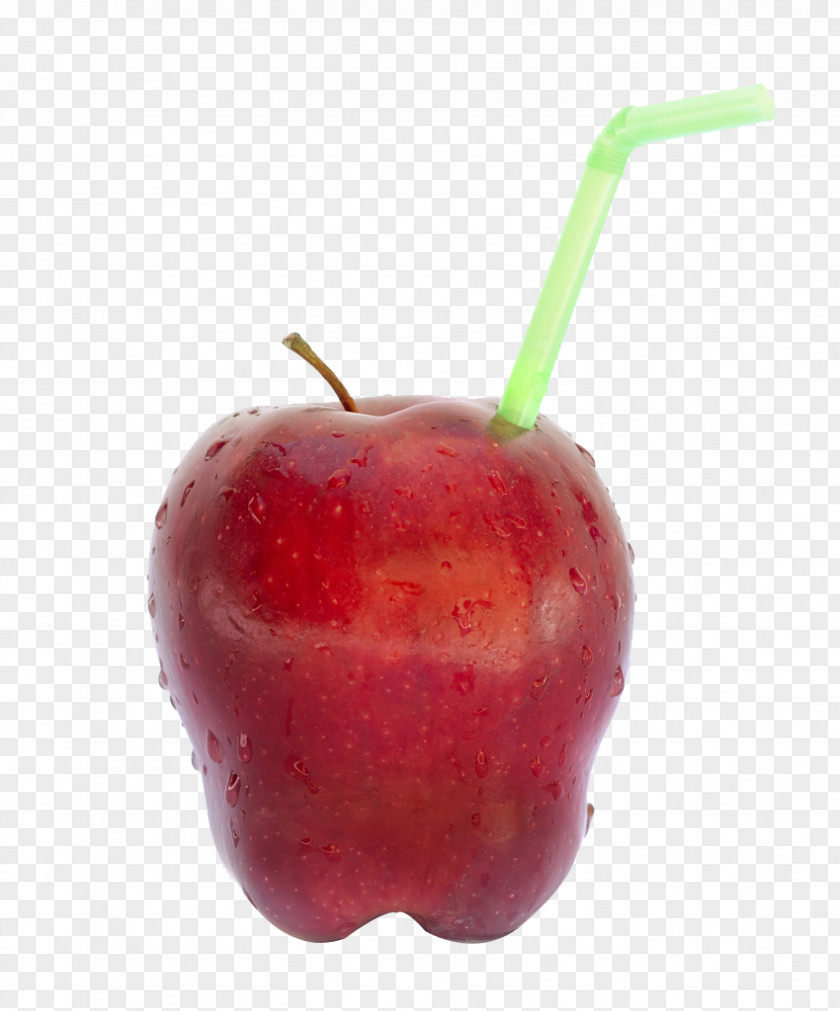 Straw Apple Drinking Suction PNG