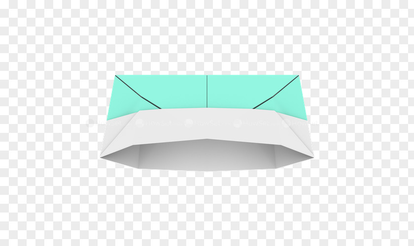 Origami Letters Rectangle Turquoise PNG