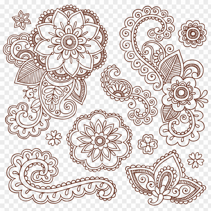 Ham Fine Grain Pattern Vector Material Paisley Mehndi Tattoo Mandala PNG