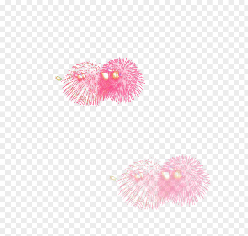 Pink Fireworks Vector Material PNG