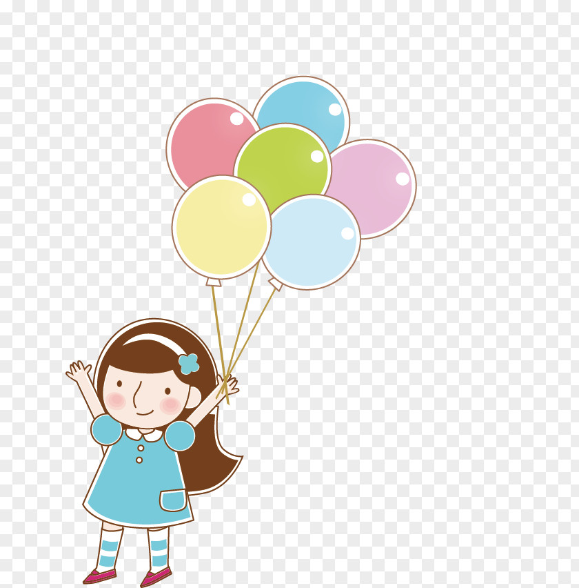 Girls Get Balloons Child PNG