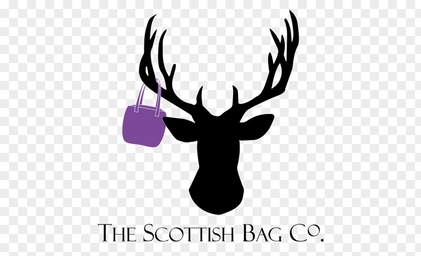 Hand Made Cosmatic Bag Reindeer Stencil Silhouette Image PNG