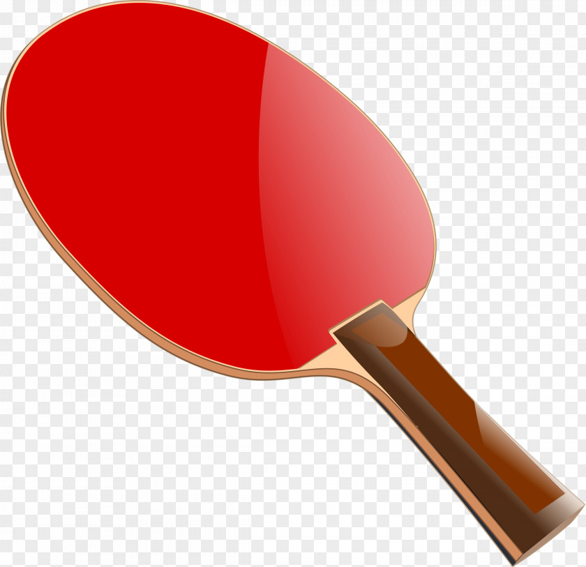 Red Table Tennis Racket Clip Art PNG