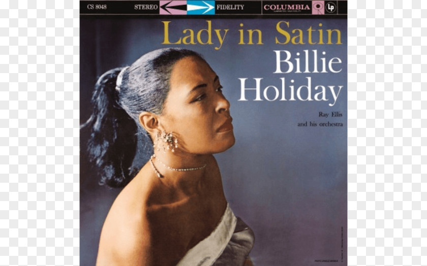 Billie Holiday Stencil Lady In Satin Phonograph Record LP Album PNG