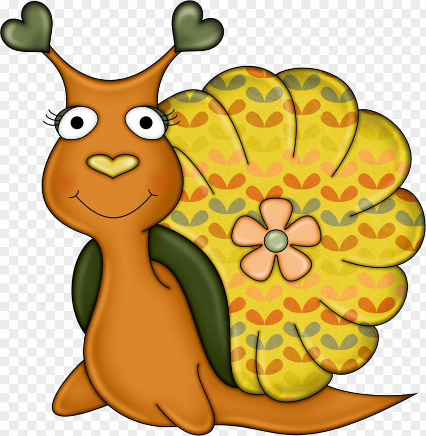 Creative Brown Snail Animal Illustration PNG