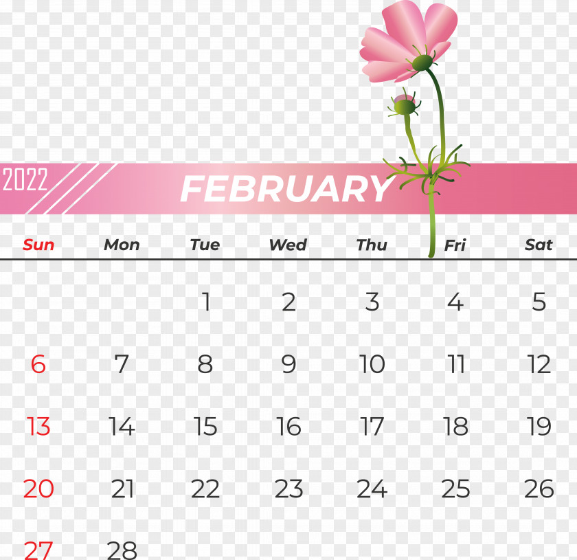 Flower Line Calendar Font Petal PNG