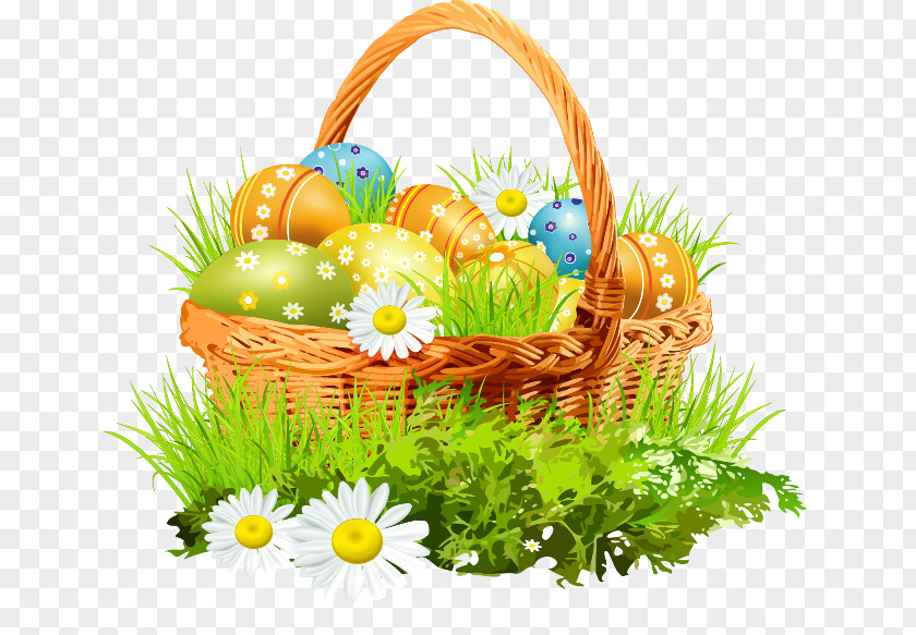 Herbes Easter Egg Basket Clip Art PNG