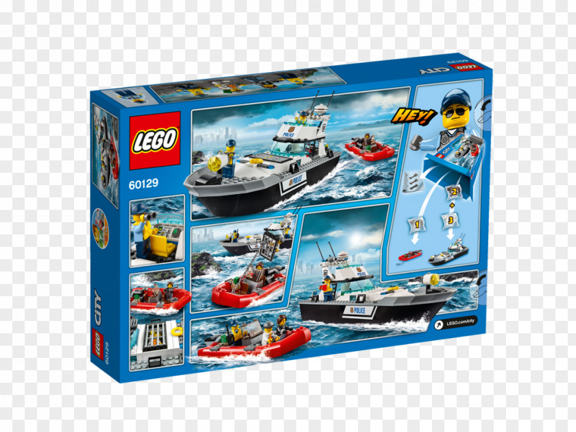 Lego Police LEGO 60129 City Patrol Boat Toy 60148 ATV Race Team Watercraft PNG