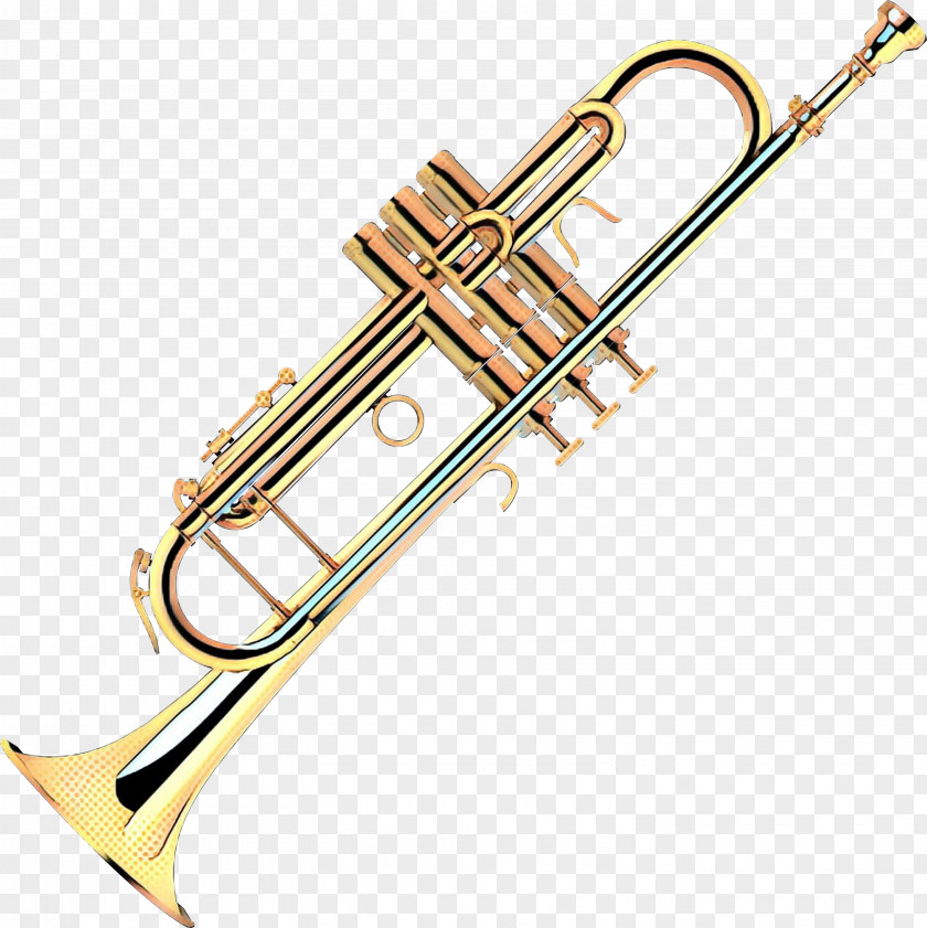 Brass Wind Instrument Retro Background PNG