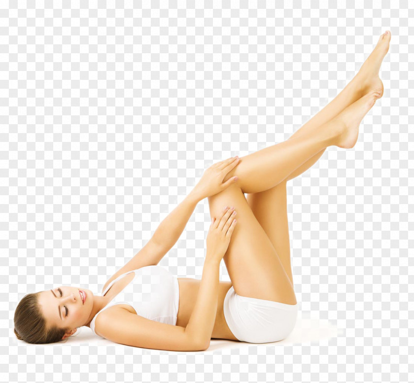 Fitness Thin Woman Laser Hair Removal Human Body Skin PNG