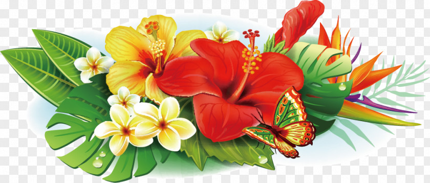 Hawaiian Flowers Psd PNG