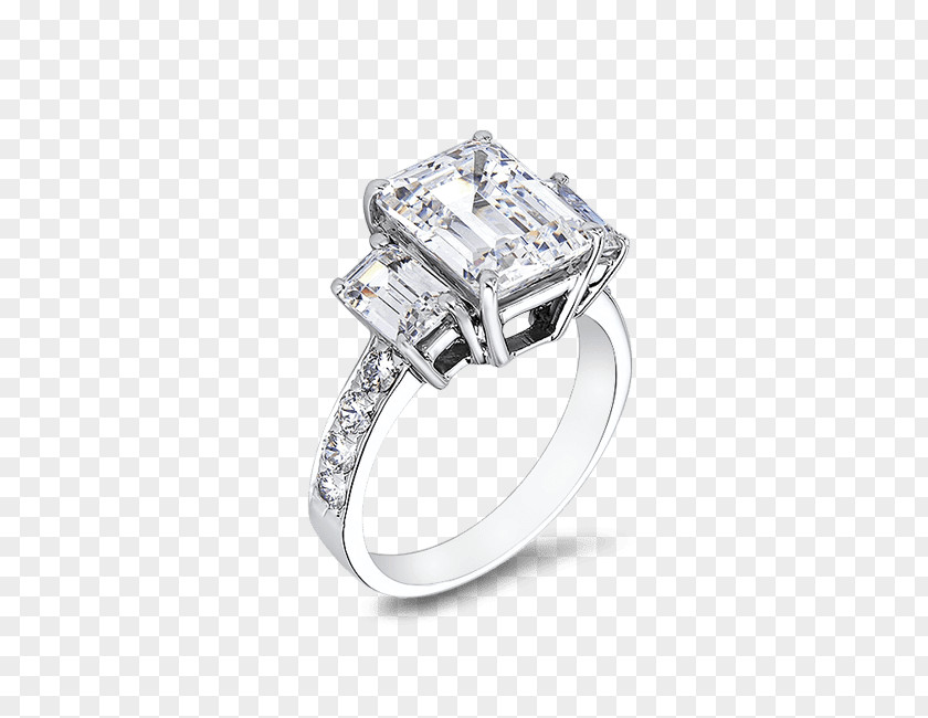 Emerald Cut Bridal Sets Cubic Zirconia Engagement Ring Wedding Jewellery PNG