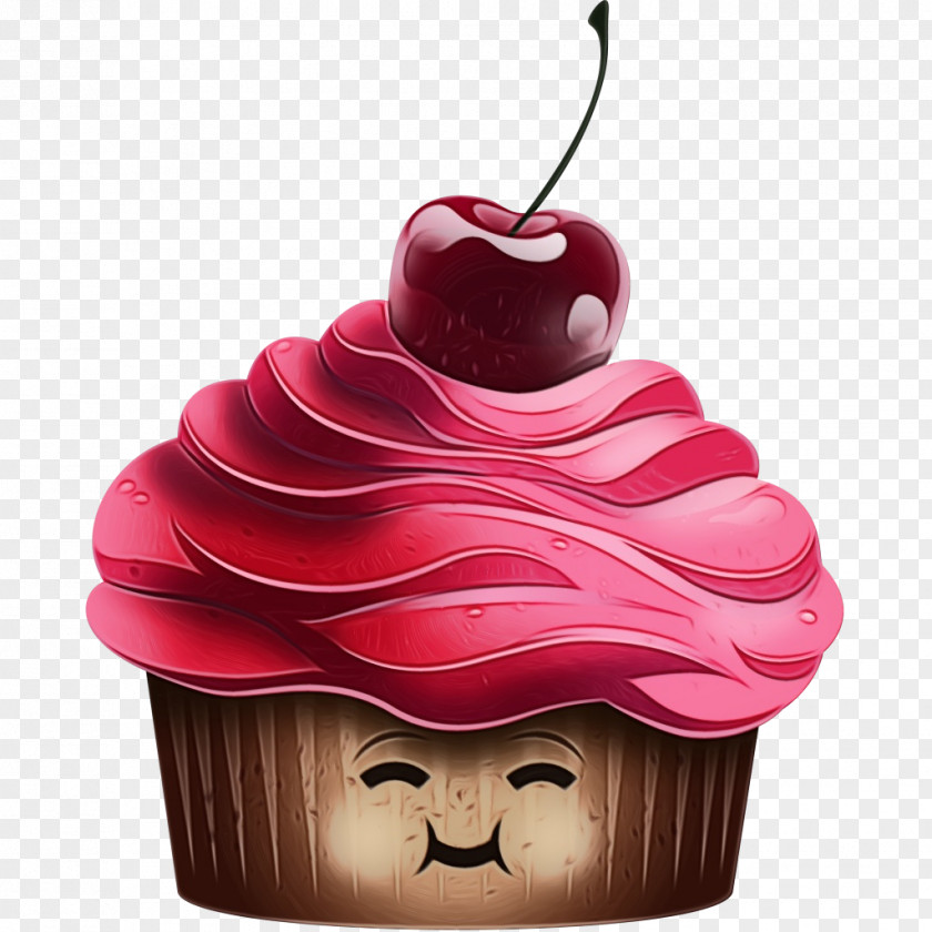 Red Food Cupcake Frozen Dessert PNG