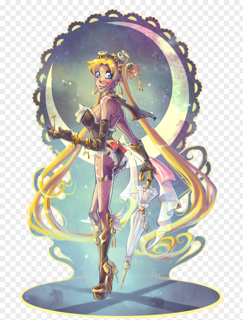 Sailor Moon Saturn Steampunk Senshi Art PNG